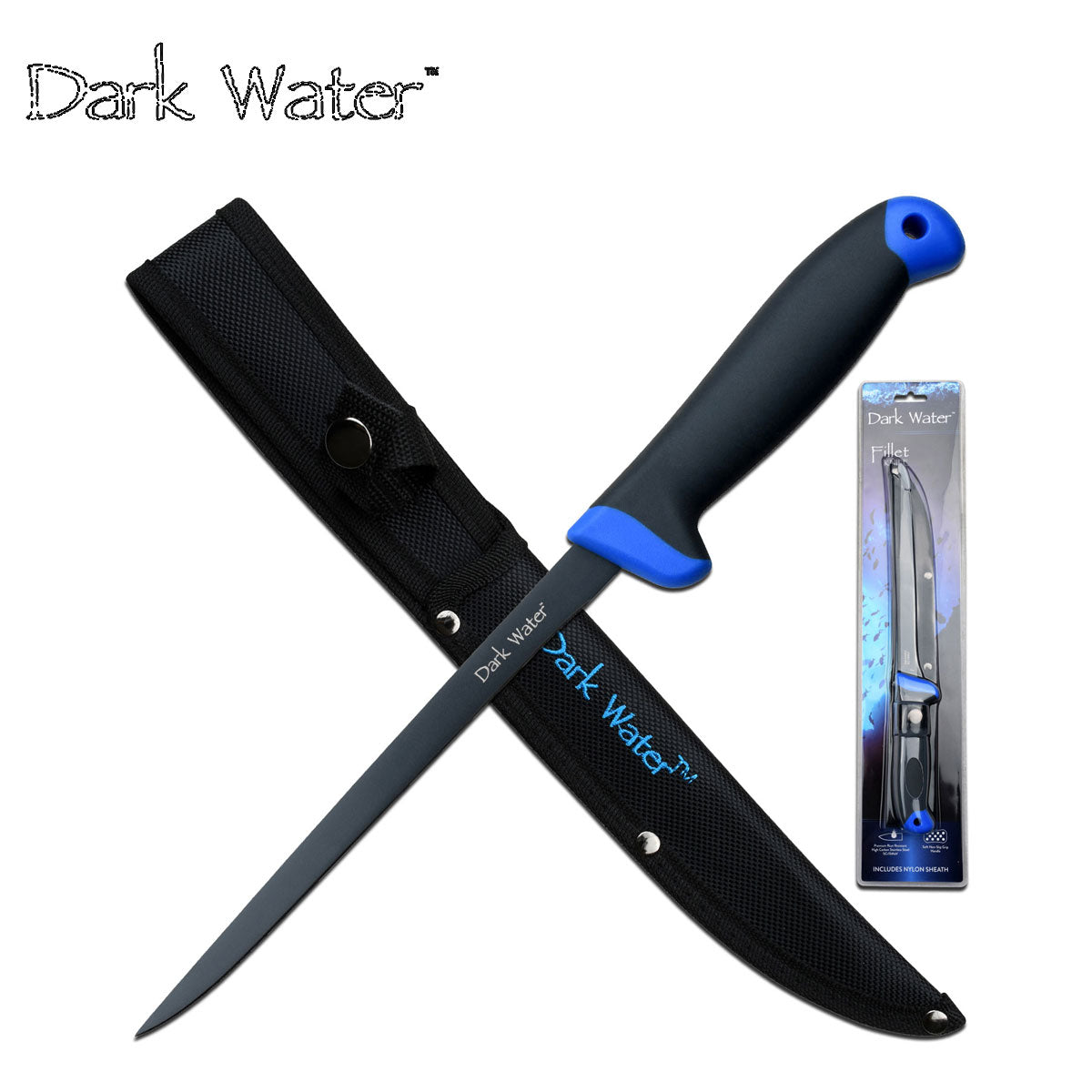 Dark Water Rubber Handle Fillet knife