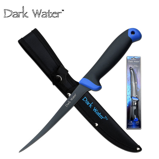 Dark Water Rubber Handle Flex Fillet knife