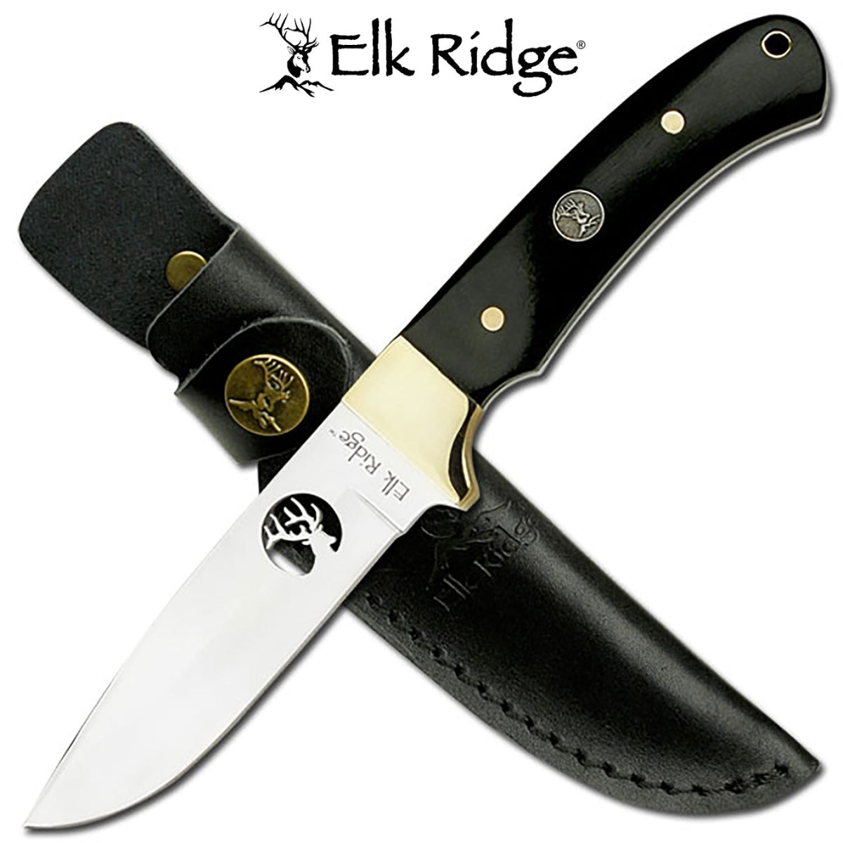 Elk Ridge Black Wood Fixed Blade Knife