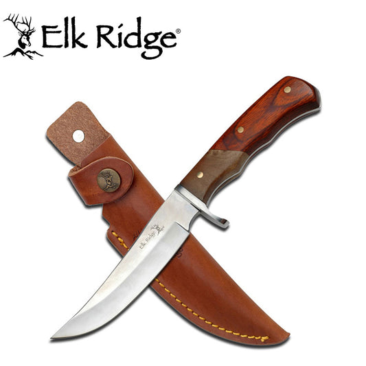 Elk Ridge Two-Tone Wood Handle Hunting Knife