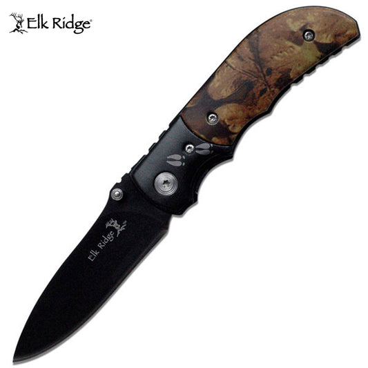Elk Ridge Camo Deer Print Pocket Knife w Clip