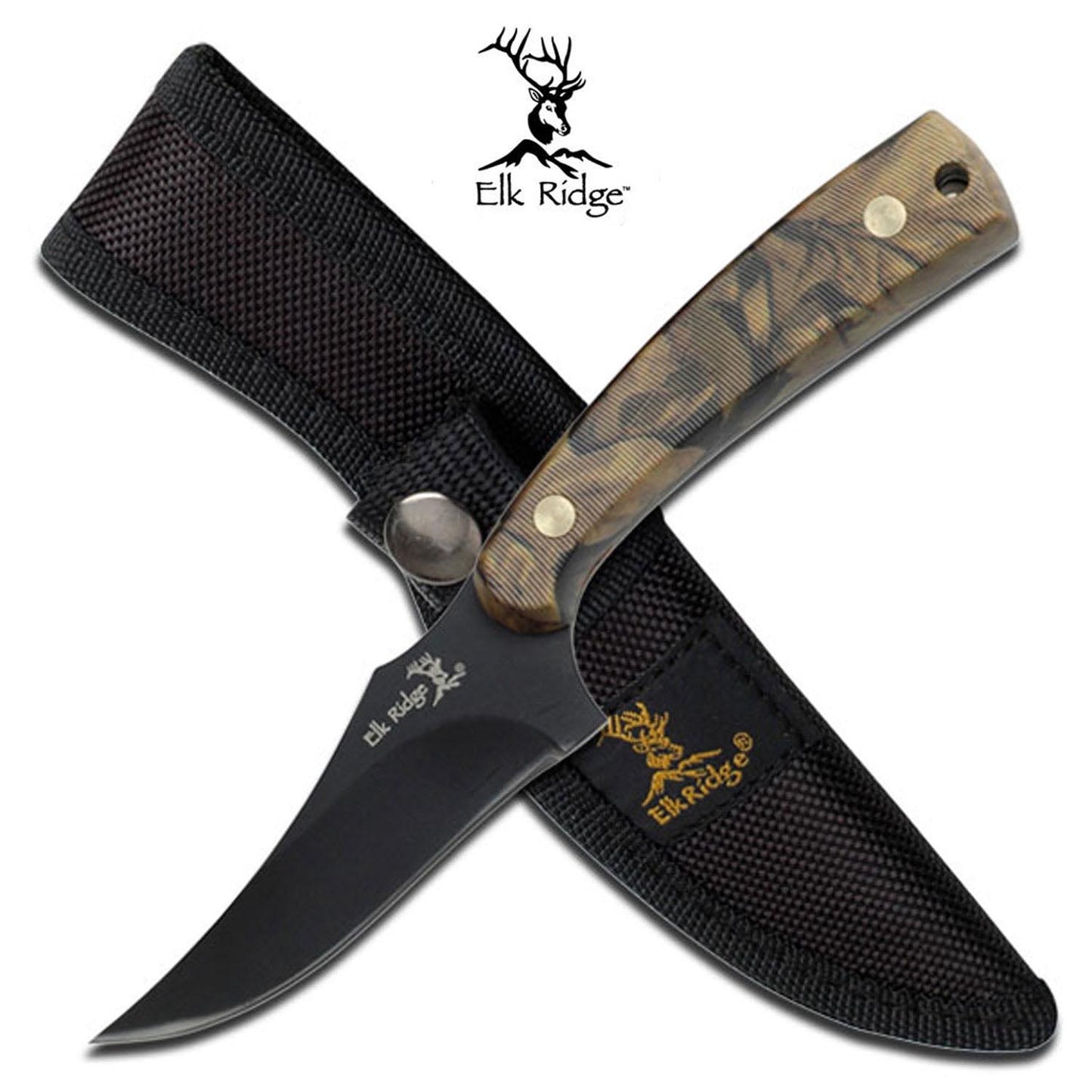 Elk Ridge Camo Handle Hunting Knife