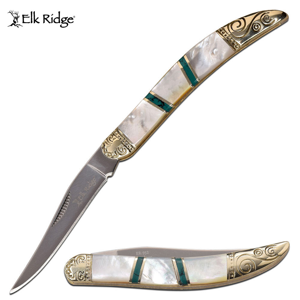 Elk Ridge Pearl Stone Folding Knife