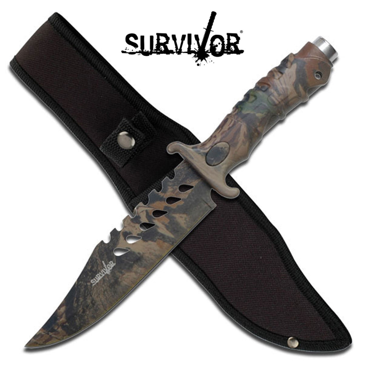 Survivor Camouflage Bowie Knife