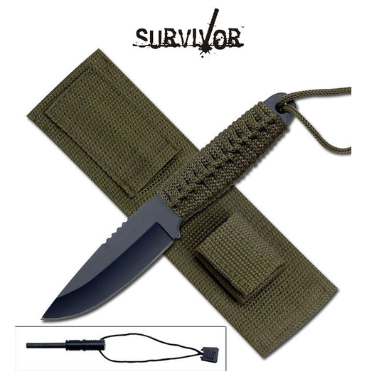 Survivor Drop Point Knife with Firestarter