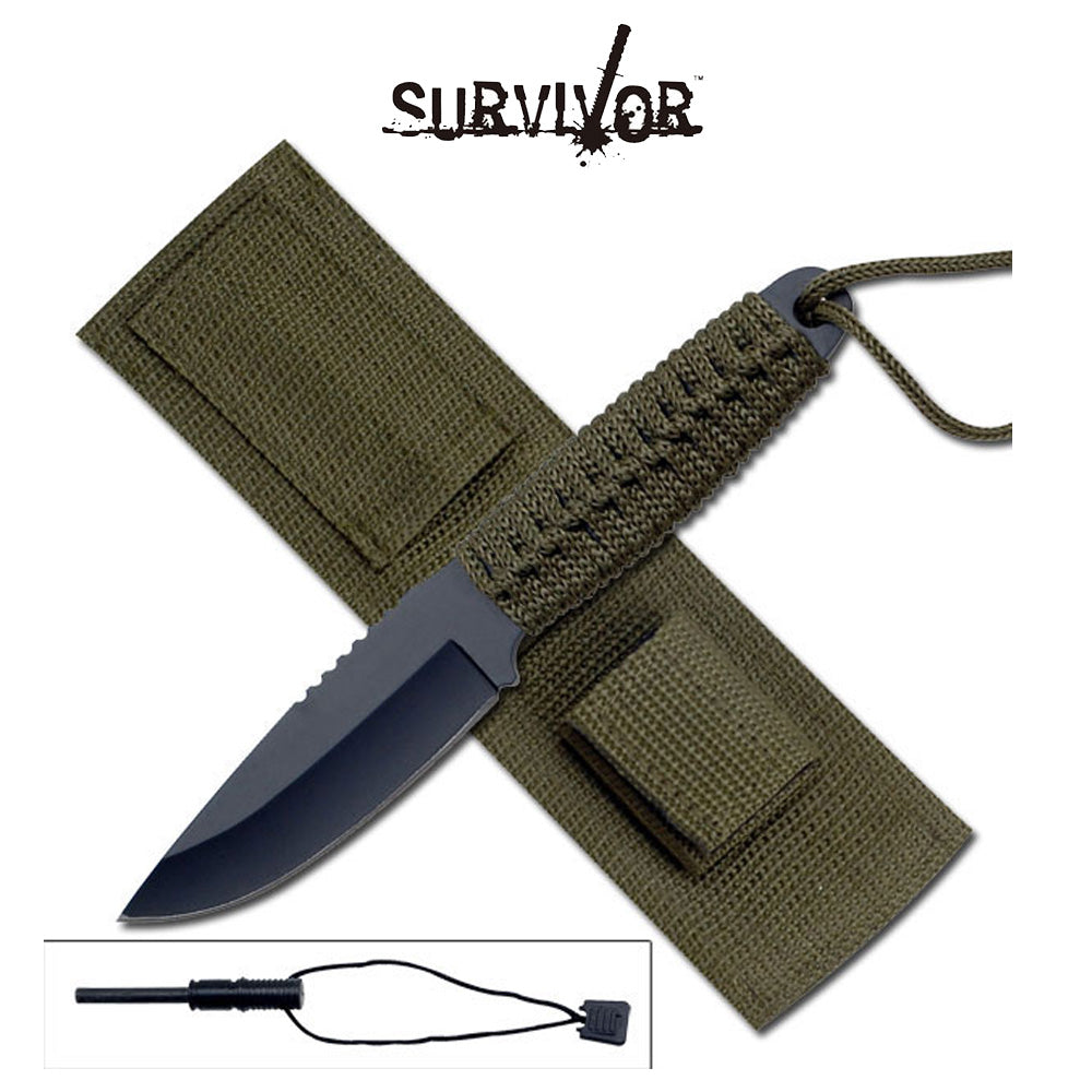 Survivor Drop Point Knife with Firestarter