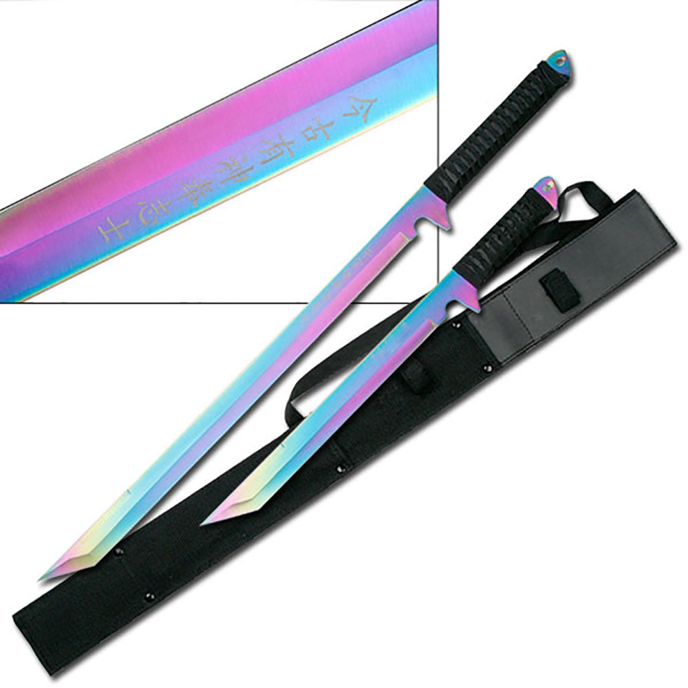 Twin Rainbow Ninja Swords