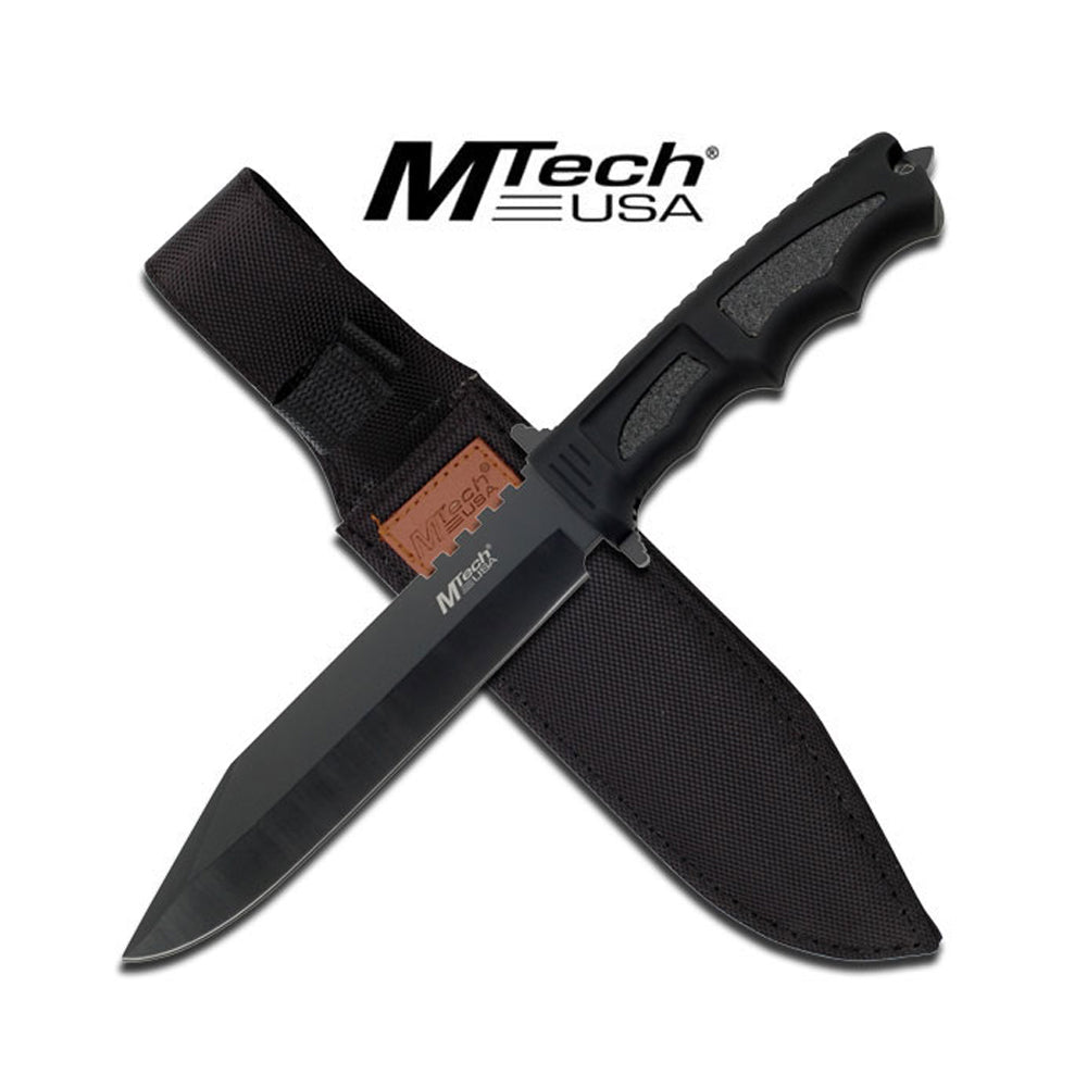 MTech Black Fixed Blade w Glass Breaker