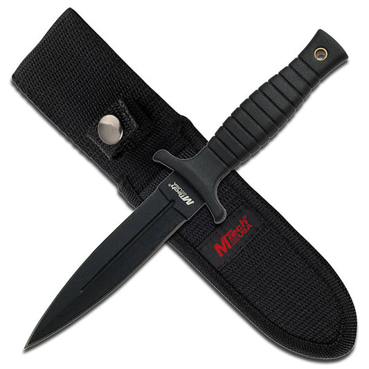 MTech Black Rubber Handle Dagger