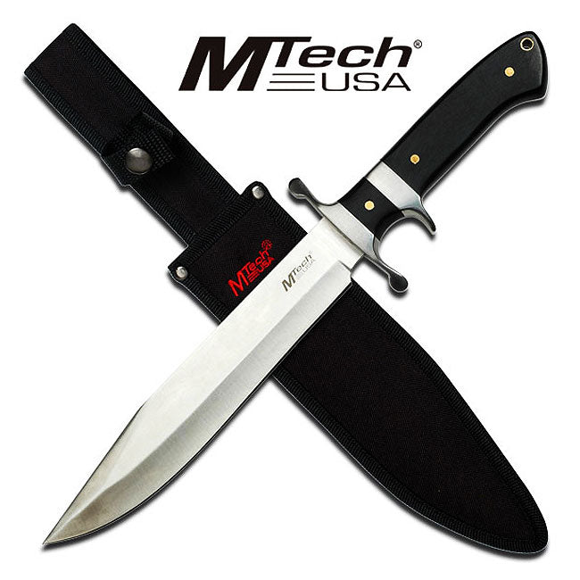 MTech Black & Silver Pakkawood Knife