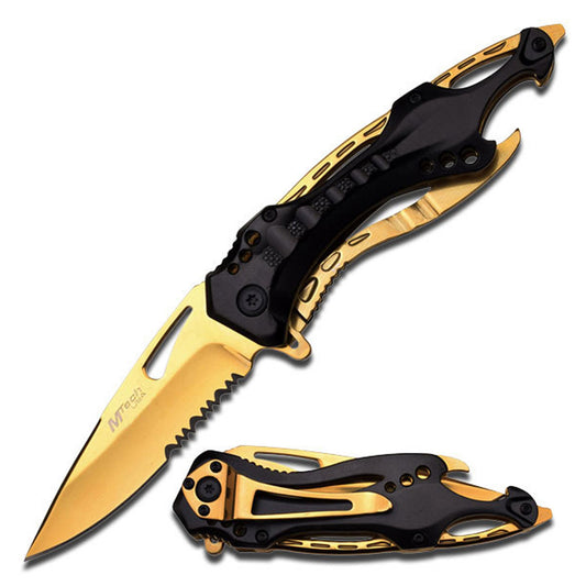 MTech Gold Half Serrated Pocket Knife