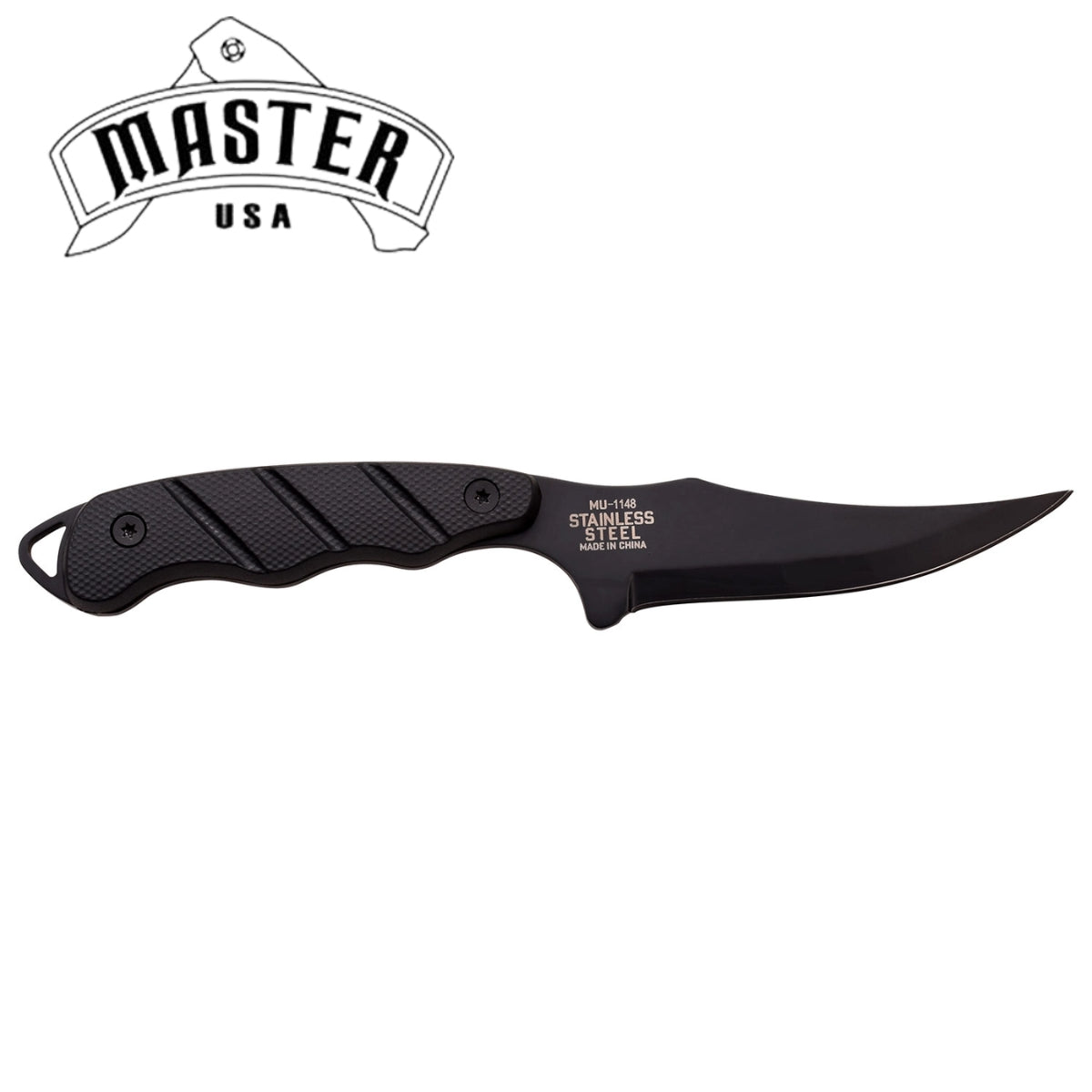 Master USA Black Nylon Fixed Blade Knife