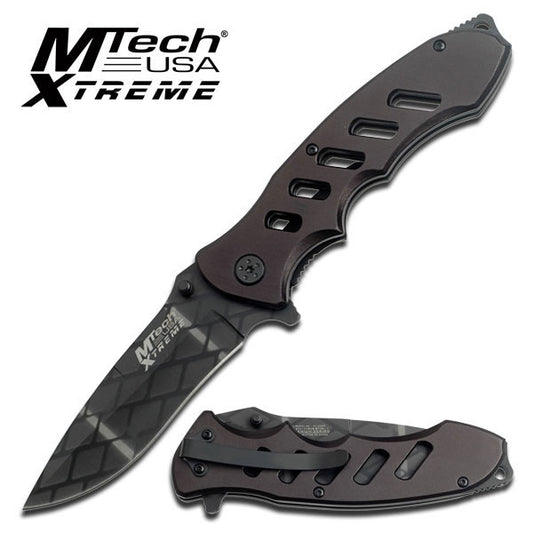 MTech Xtreme Black Net Patterned Pocket KnIfe
