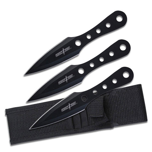 Perfect Point Black Throwing Knife Set