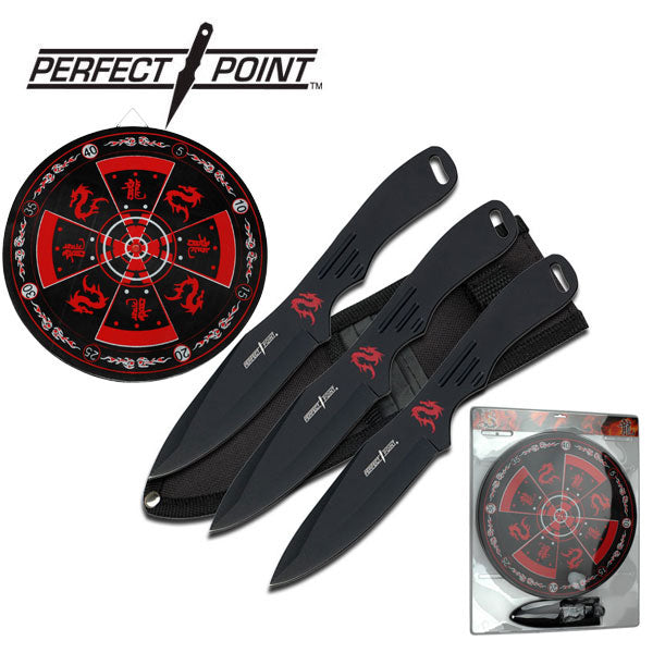 Perfect Point Dragon Black Throwers & Target Set