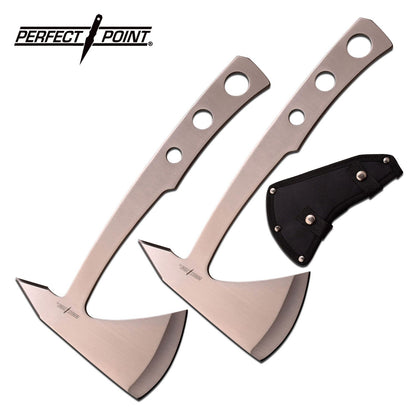 Perfect Point Silver Throwing Axes 2pk