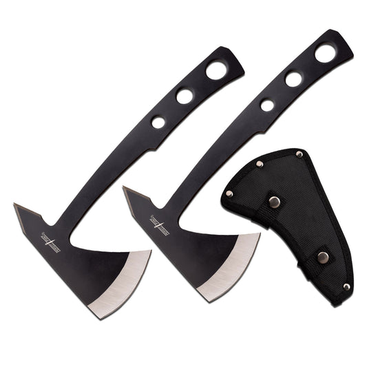 Perfect Point Black Throwing Axe 2pce