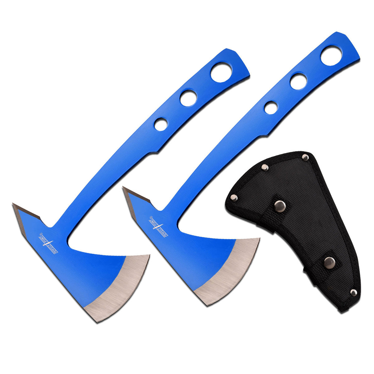 Perfect Point Blue Throwing Axes 2pk