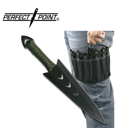 Perfect Point Cord Wrapped Throwing Knives 6pk
