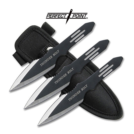 Perfect Point Thunder Bolt Throwing Knives 3pk - Clam Shell Pack