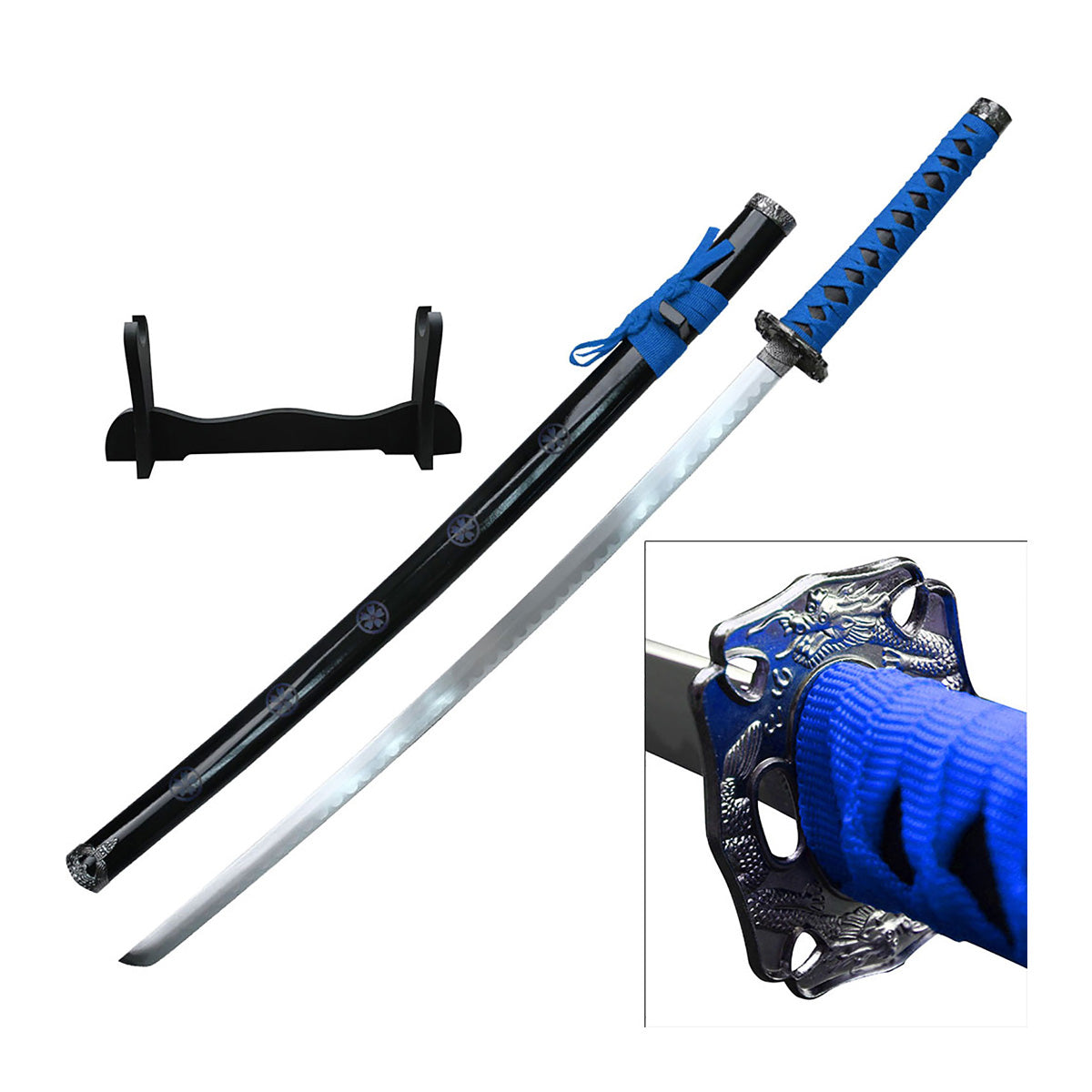 Blue Carbon Steel Samurai Katana