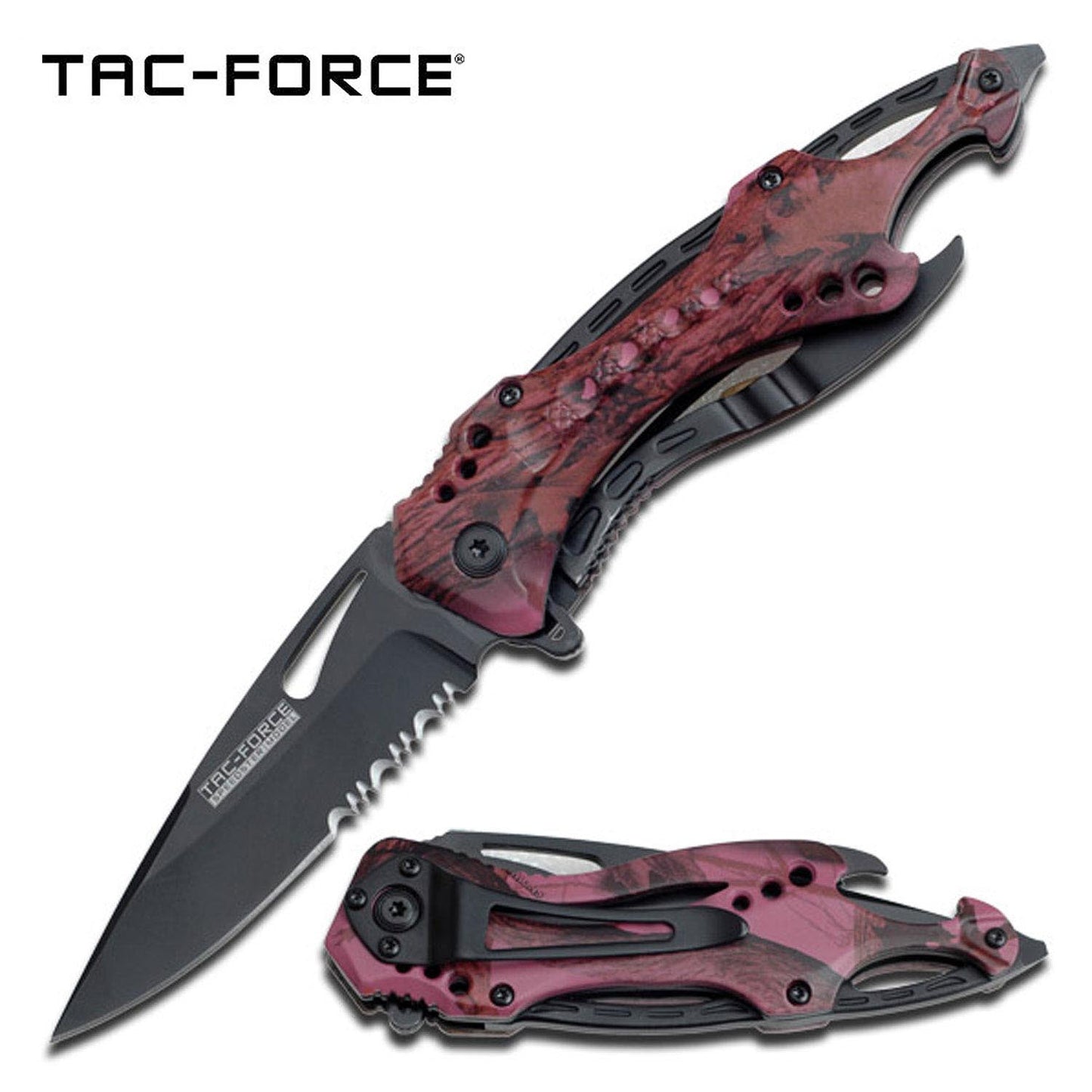 Tac-Force Pink Camo Pocket Knife