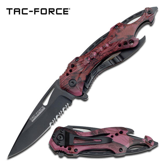 Tac-Force Pink Camo Pocket Knife