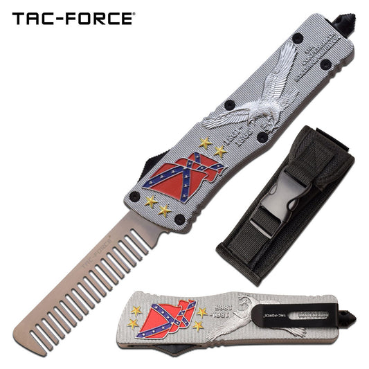 Tac Force Eagle Retractable Beard Comb w Glassbreaker
