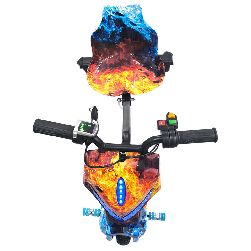 Electric Drift Go Kart for Kids 3 Wheel Ride On Trike with Bluetooth & 350W Ice & Fire
