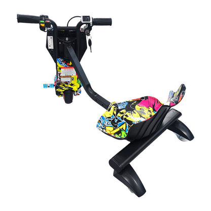 Electric Drift Go Kart for Kids 3 Wheel Ride On Trike with Bluetooth & 350W Hip-Hop
