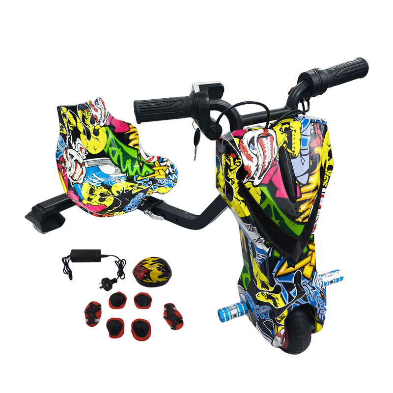 Electric Drift Go Kart for Kids 3 Wheel Ride On Trike with Bluetooth & 350W Hip-Hop