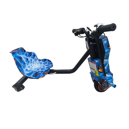 Electric Drift Go Kart for Kids 3 Wheel Ride On Trike with Bluetooth & 350W Blue Phoenix