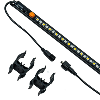 80cm Dual Colour Dimmable Magnetic LED Strip White / Orange IP68 Waterproof