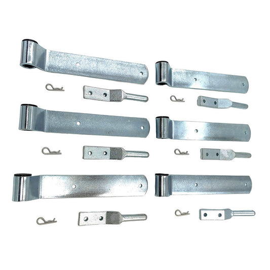 6 Pcs Zinc Plated Tray Side Board Hinge Utes Trailers 240mm Strap Nylon Bush For Ford For Toyota For Mitsubishi For Nissan