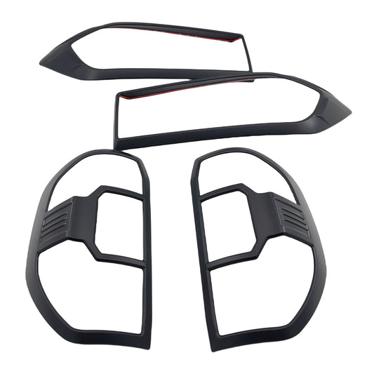 Matte Black Headlight & Tail Light Trim Covers Fit For LDV T60 2017-2021