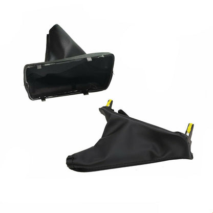 Black Leather Handbrake Cover + T Bar Handle Boot Cover Fit For Ford FPV Falcon FG FGX A/T 2008-2018 BG2A837A1S 8R2Z7210AA