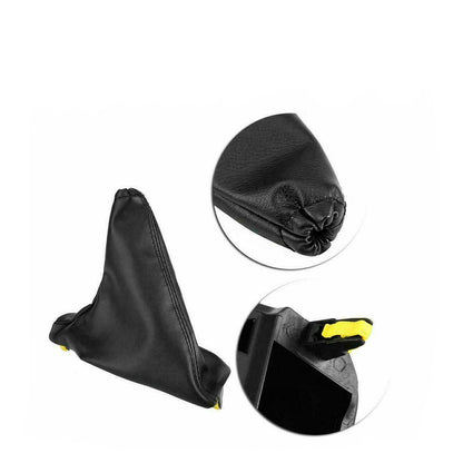 Black Leather Handbrake Cover + T Bar Handle Boot Cover Fit For Ford FPV Falcon FG FGX A/T 2008-2018 BG2A837A1S 8R2Z7210AA