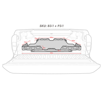 HSP Load Slide Suits Dual Cab Ranger/Raptor PX (Suits No Liner / Spray on Liner/ 5 Piece Liner)
