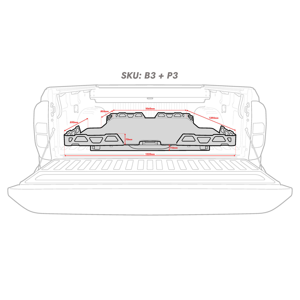 HSP Load Slide Suits Dual Cab Ranger/Raptor PX (Suits Genuine Tubliner)