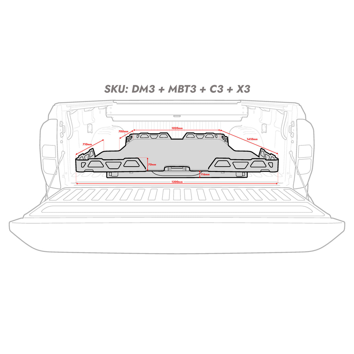 HSP Load Slide Suits Dual Cab Colorado RG - 2012+
