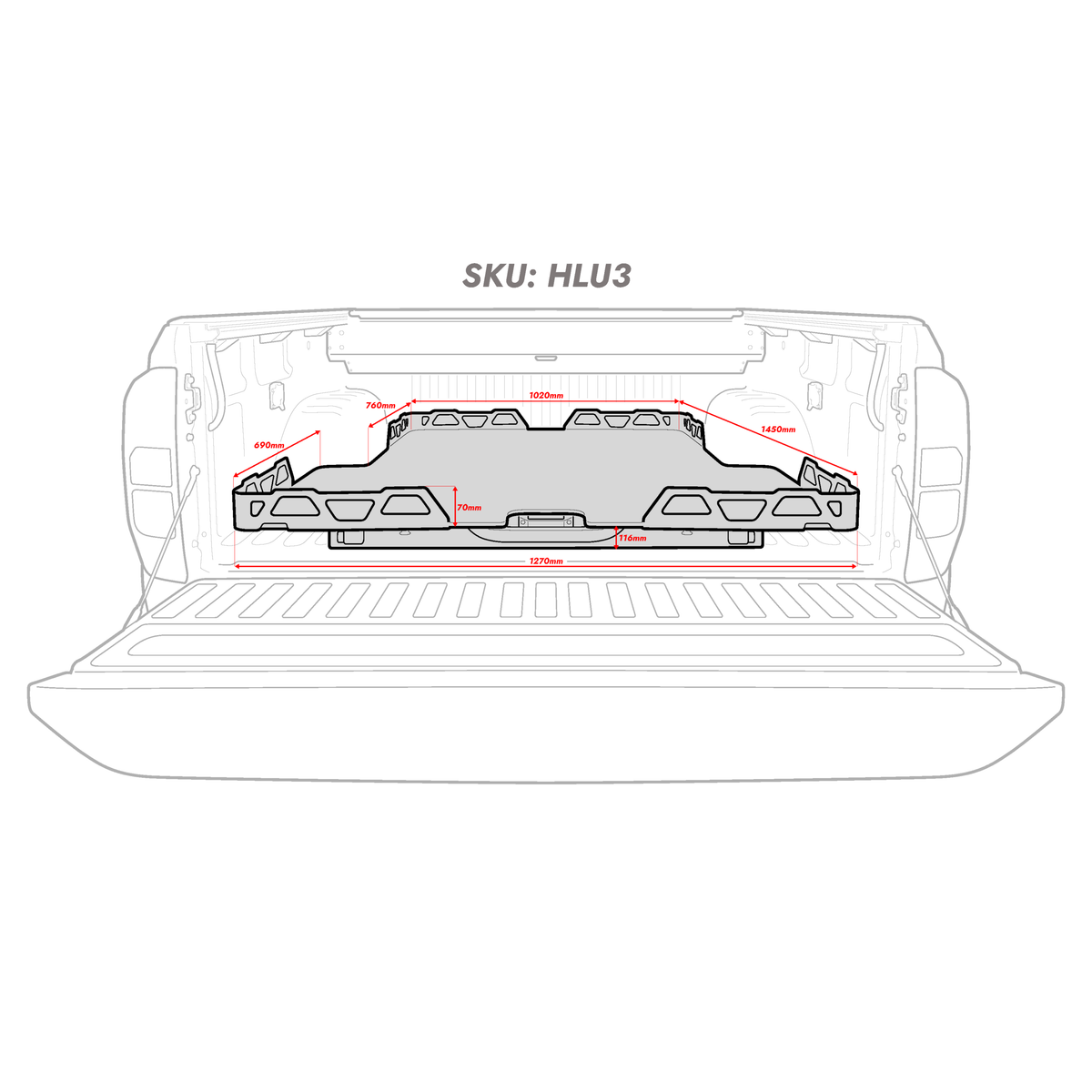 HSP Load Slide Suits Dual Cab Hilux Revo 2026+ (Suits SR + SR5)