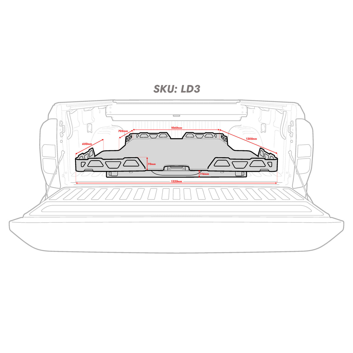 HSP Load Slide Suits Dual Cab T60