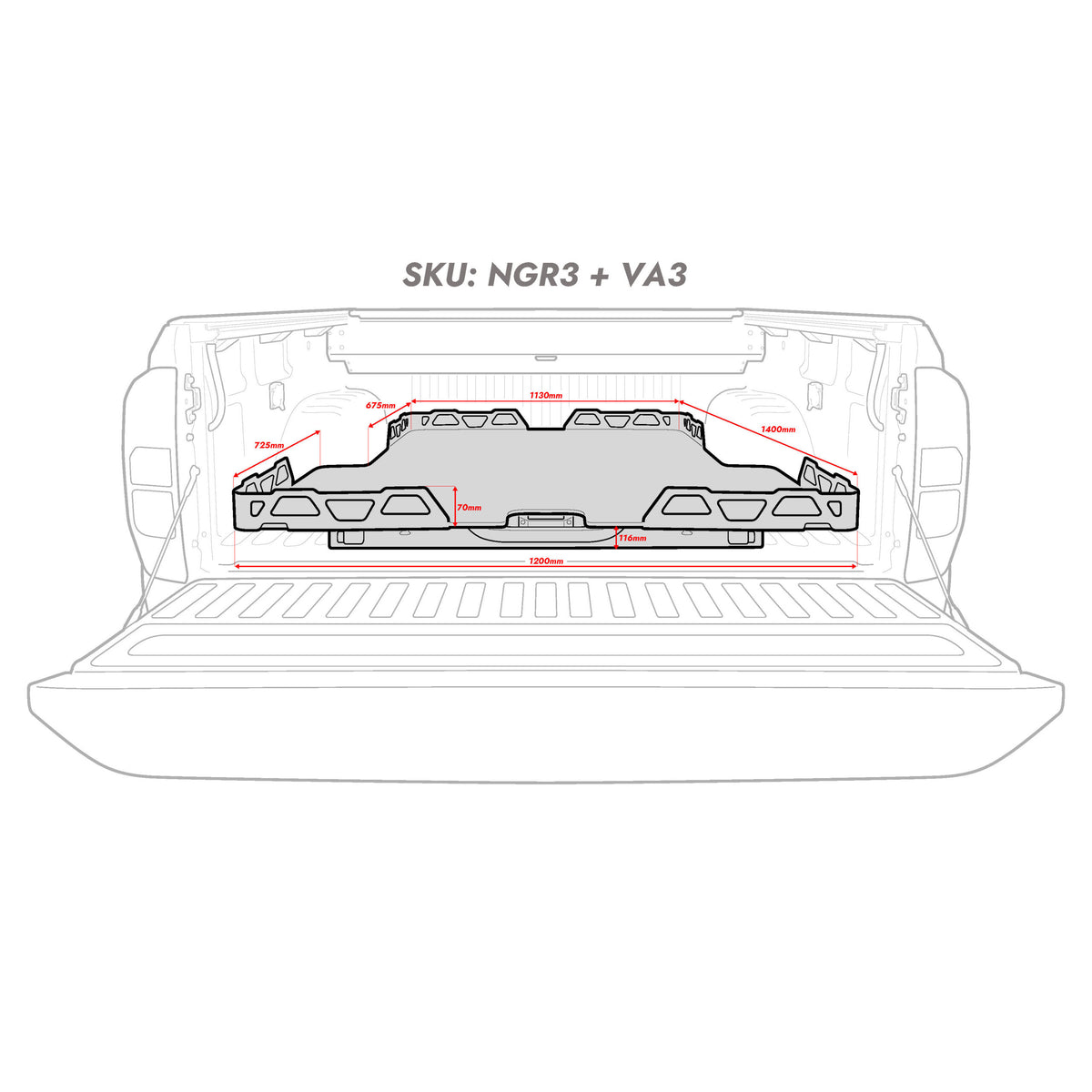 HSP Load Slide Suits Dual Cab Next Gen Ranger/Raptor (Suits Genuine Tubliner)