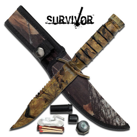 Camo Survival Kit Knife