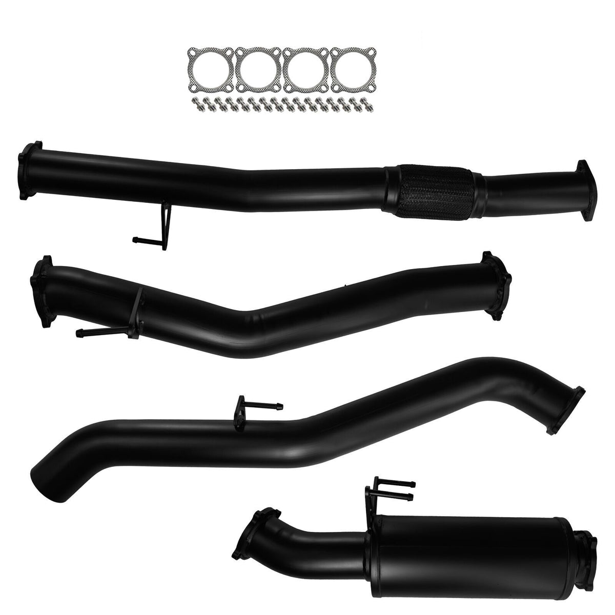#Black - 409 Stainless Steel, #Muffler, #3.5 Inch