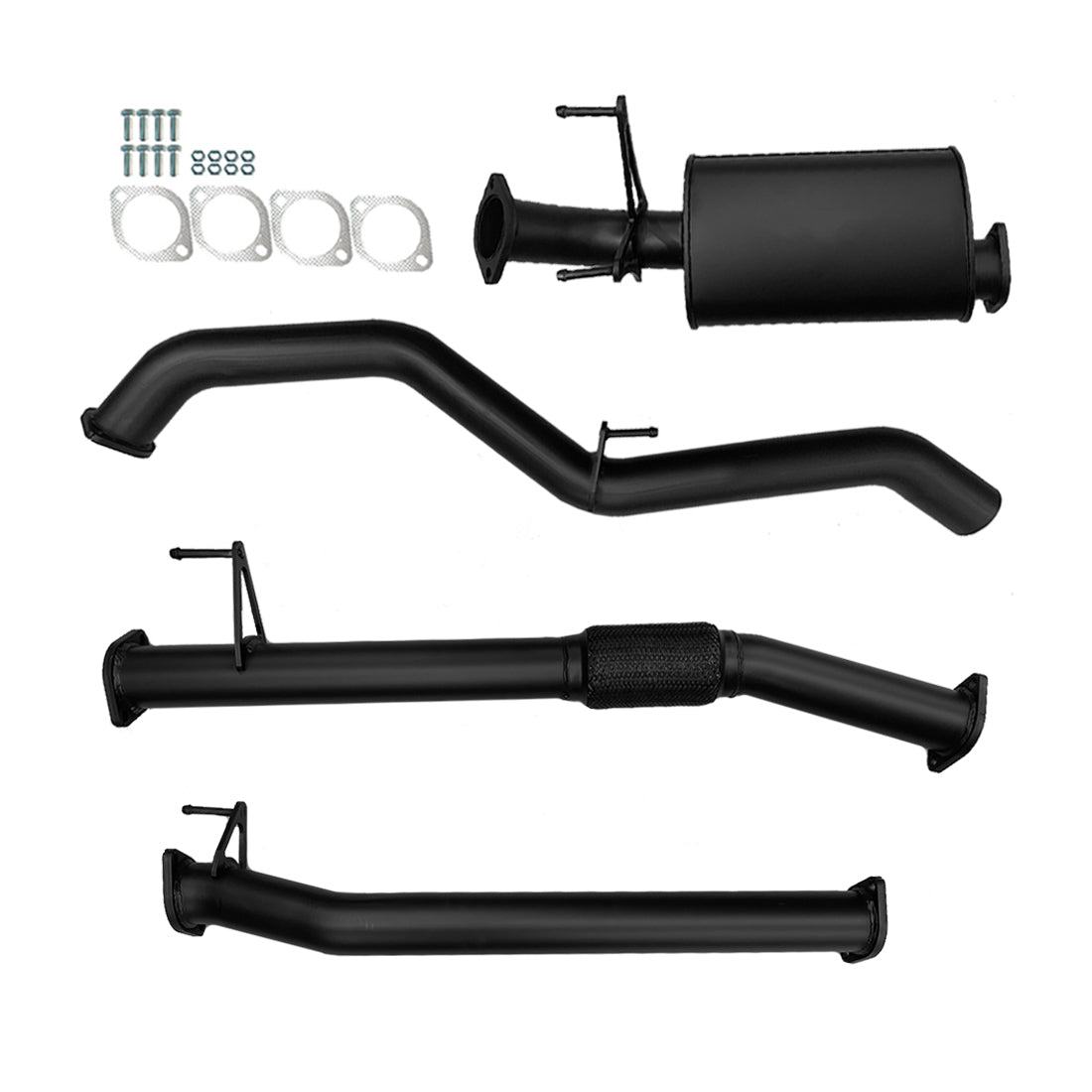 #Black - Aluminised Steel, #Muffler, #3 Inch