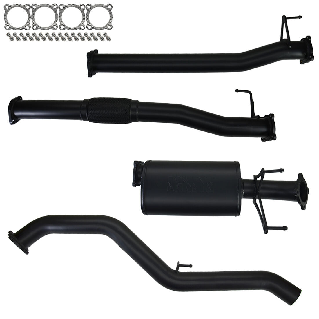 #Black - 409 Stainless Steel, #Muffler, #3 Inch