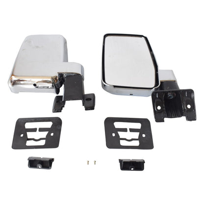 Door Mirrors L+R Large Fit For Toyota Landcruiser 60 Series 1980-1990 Chrome