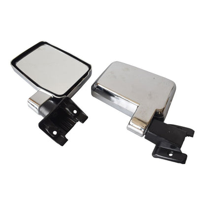Door Mirrors L+R Large Fit For Toyota Landcruiser 60 Series 1980-1990 Chrome