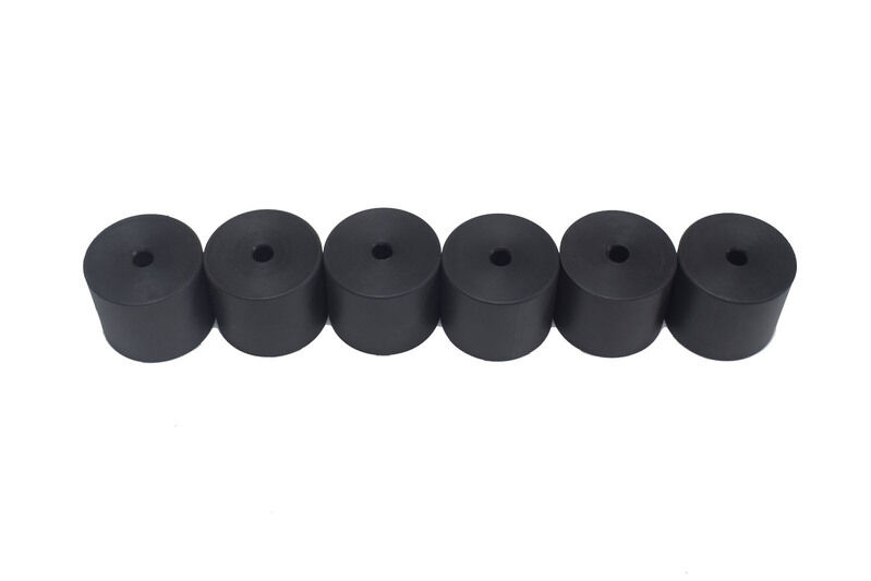 Universal 1'' Polyethylene Body Lift Blocks (70mm Dia x 25mm High x 10mm Holes)